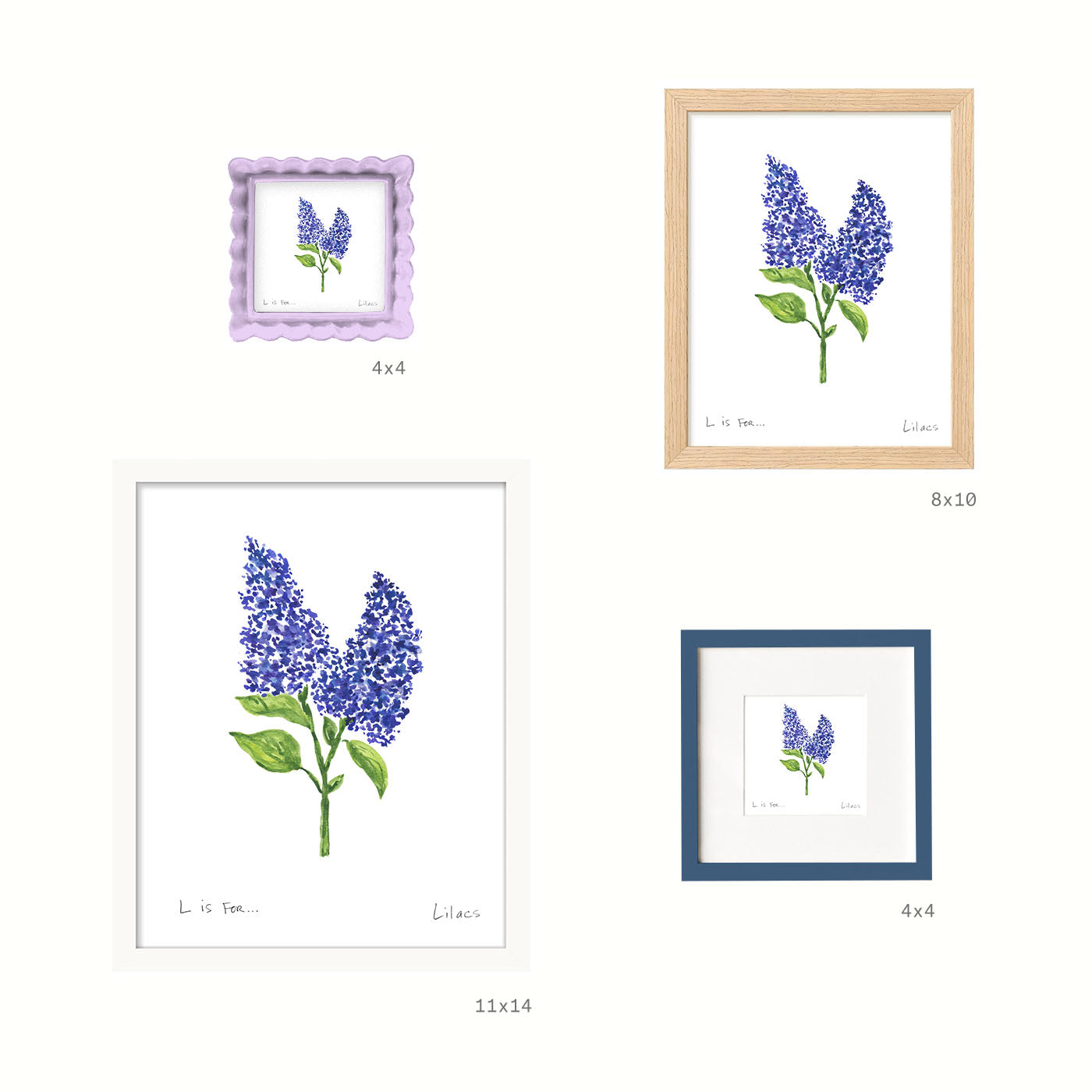 Lilacs Watercolor Art Print | Alphabet Girl – Alphabet Joy